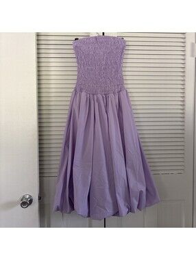 Hello Molly Strapless Lilac XS/2 Dress Smocked Bubble NWT Fairy Cloud Whimsical